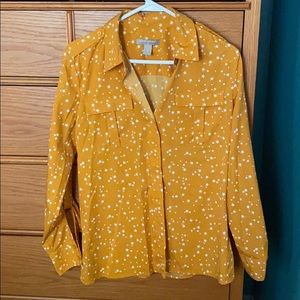 Banana Republic gold star blouse sz Med